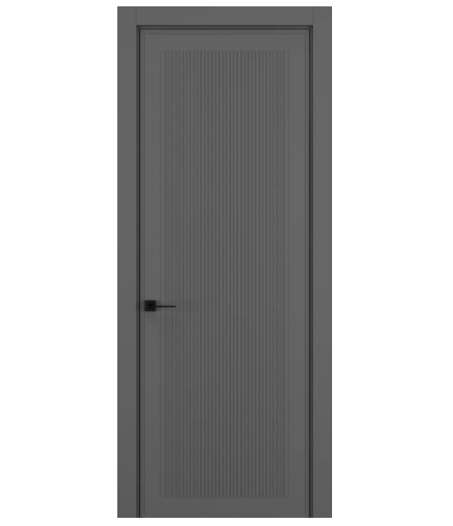Межкомнатная дверь HAUSDOORS Модель Вертикаль 3, Матовый Темно-серый