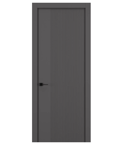 Межкомнатная дверь HAUSDOORS Модель Вертикаль 4, Матовый Антрацит