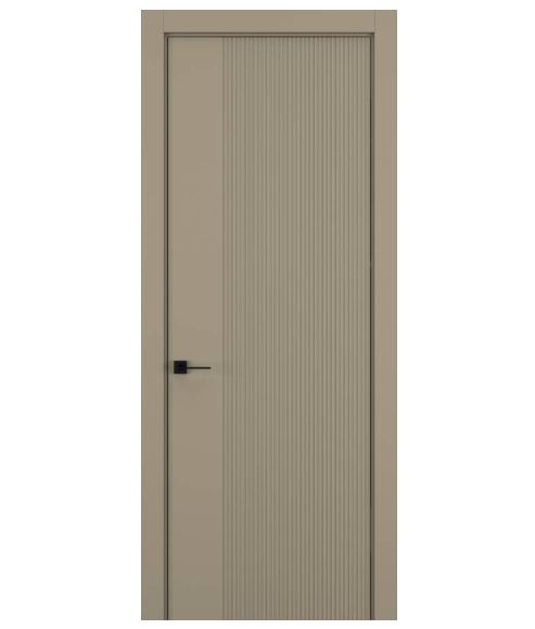Межкомнатная дверь HAUSDOORS Модель Вертикаль 4, Матовый Серо-бежевый