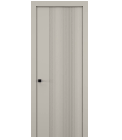 Межкомнатная дверь HAUSDOORS Модель Вертикаль 4, Матовый Серый шелк
