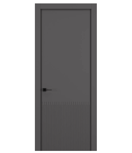 Межкомнатная дверь HAUSDOORS Модель Вертикаль 5, Матовый Антрацит