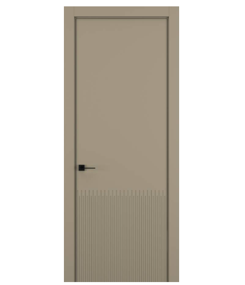 Межкомнатная дверь HAUSDOORS Модель Вертикаль 5, Матовый Серо-бежевый