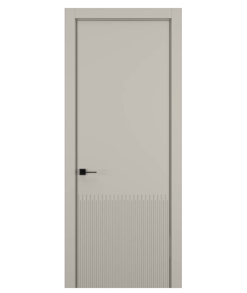 Межкомнатная дверь HAUSDOORS Модель Вертикаль 5, Матовый Серый шелк