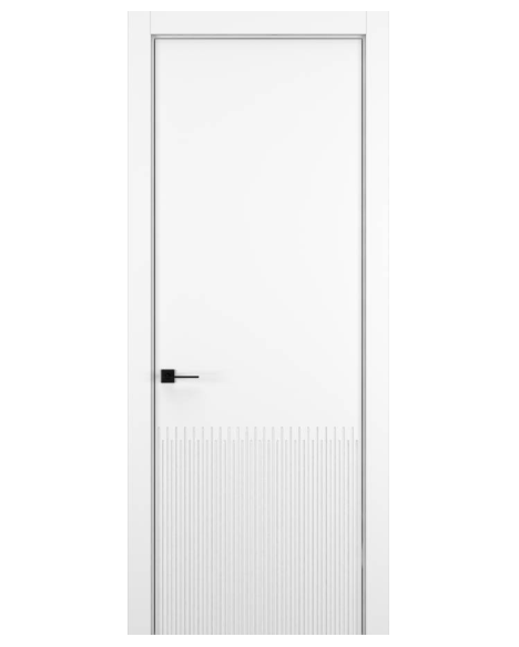 Межкомнатная дверь HAUSDOORS Модель Вертикаль 5, Матовый Снежный