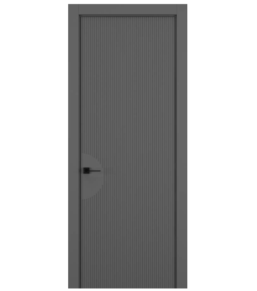 Межкомнатная дверь HAUSDOORS Модель Вертикаль 6, Матовый Темно-серый