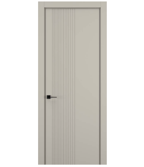 Межкомнатная дверь HAUSDOORS Модель Вертикаль 7, Матовый Серый шелк