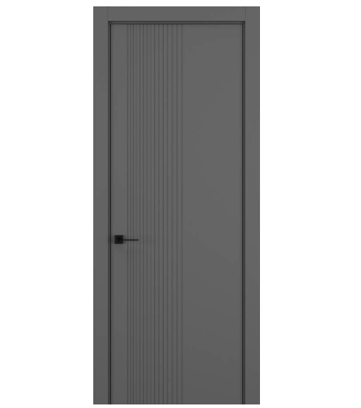 Межкомнатная дверь HAUSDOORS Модель Вертикаль 7, Матовый Темно-серый